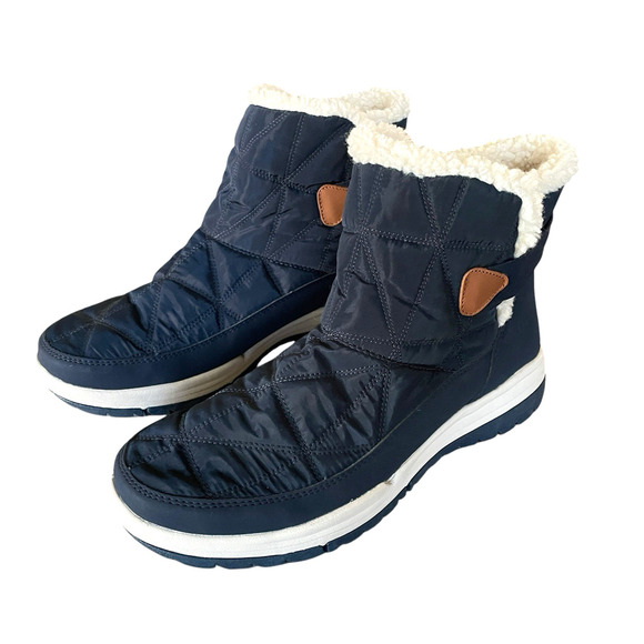 RYKA Women's Size 11 Navy Blue Aubonne Gore Slip-On Waterproof Ankle Snow Boot - Picture 1 of 9